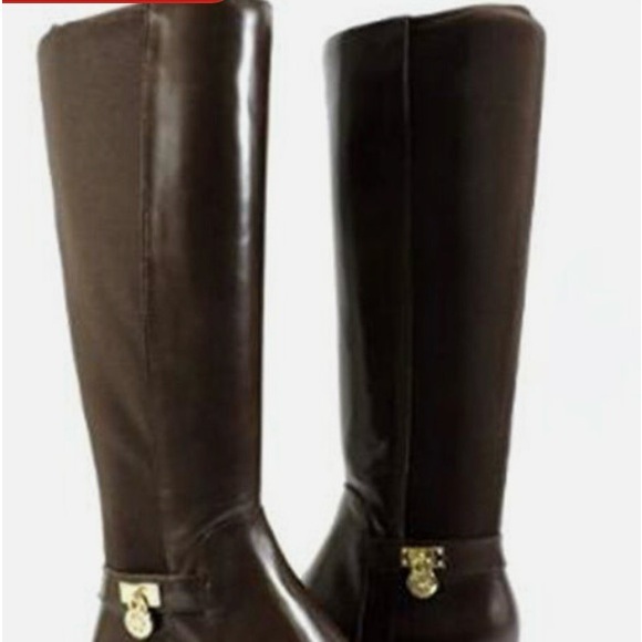 Michael Kors Hamilton Tall Boots. Dark Chocolate. New in box - Picture 2 of 9